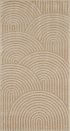 Tapis de salon moderne motifs en arcs modernes et contemporain beige : BIA157BEI BIANCA