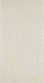 Tapis arc-en-ciel crème avec longs poils en relief : BIA157CRE BIANCA