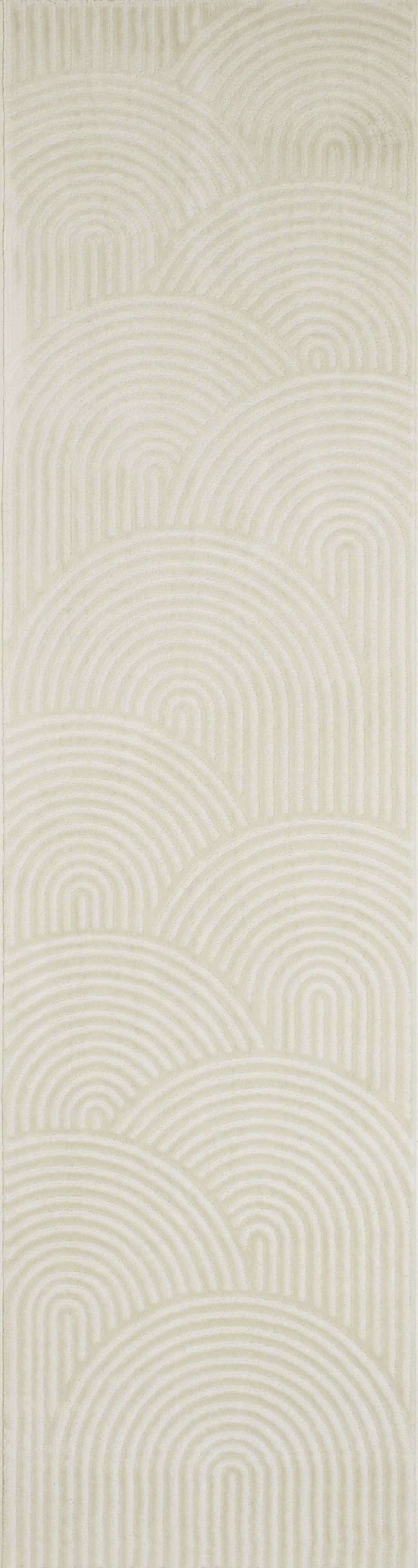 Tapis arc-en-ciel crème avec longs poils en relief : BIA157CRE BIANCA