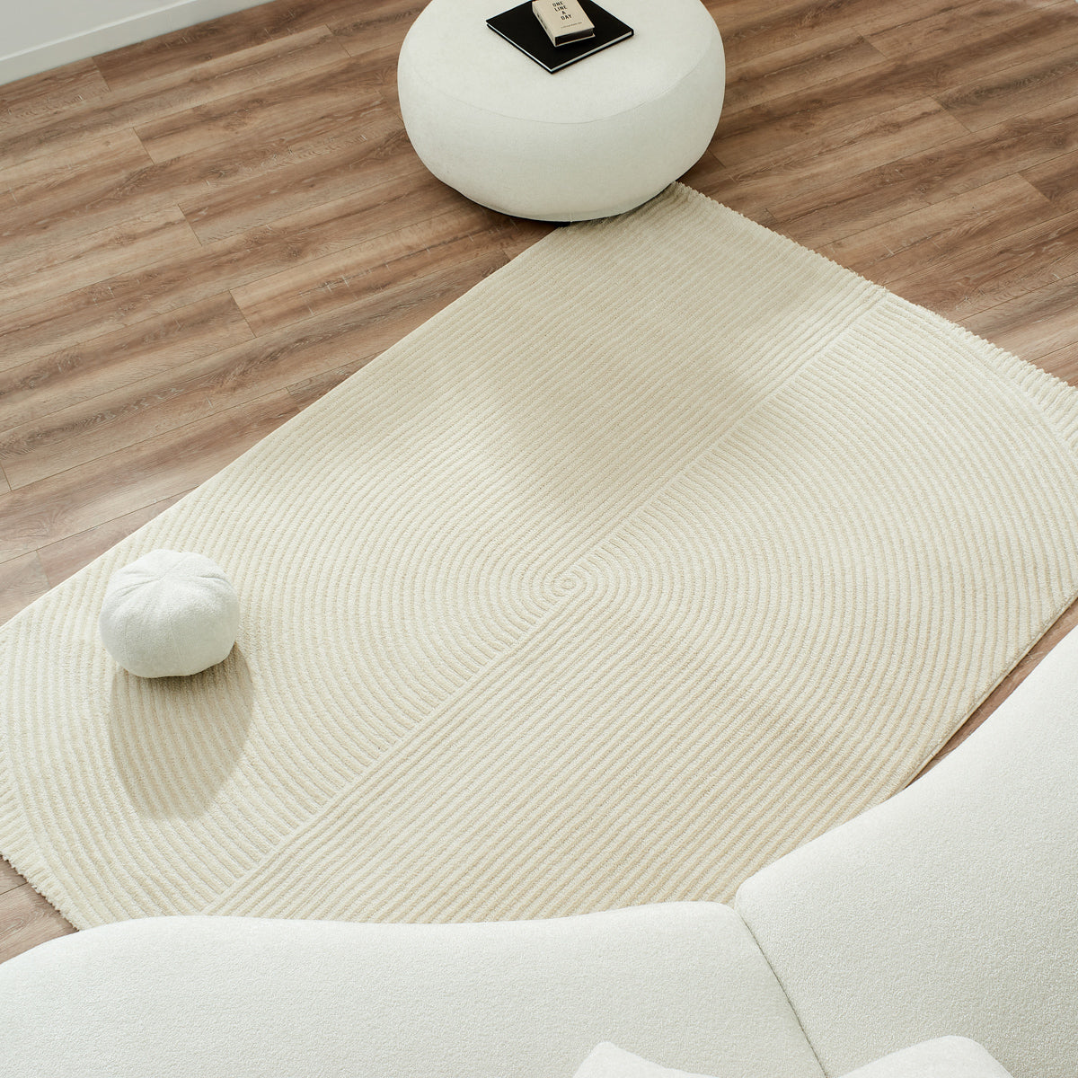 BIANCA - Modern cream rug with relief - BIA159CRE BIANCA