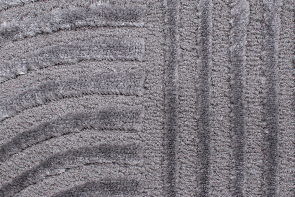 Geometric pattern rug in gray relief pile: BIA159GRI BIANCA
