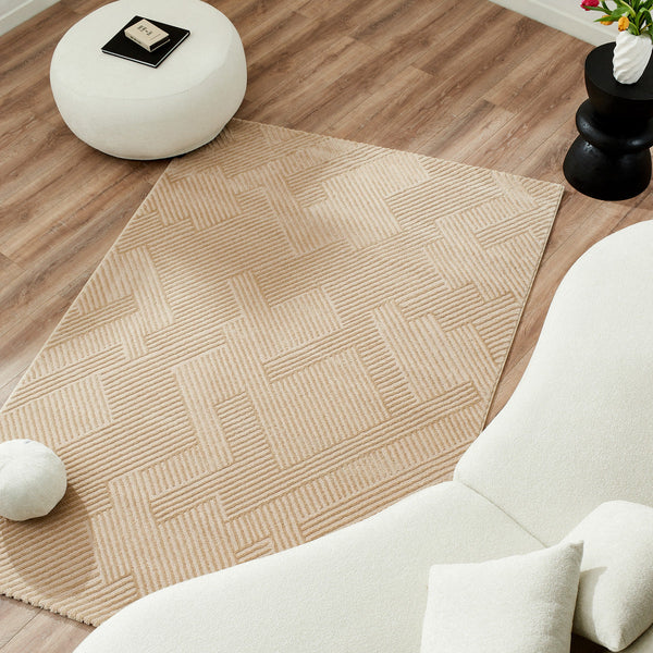 Beige raised pile interior carpet: BIA160BEI BIANCA