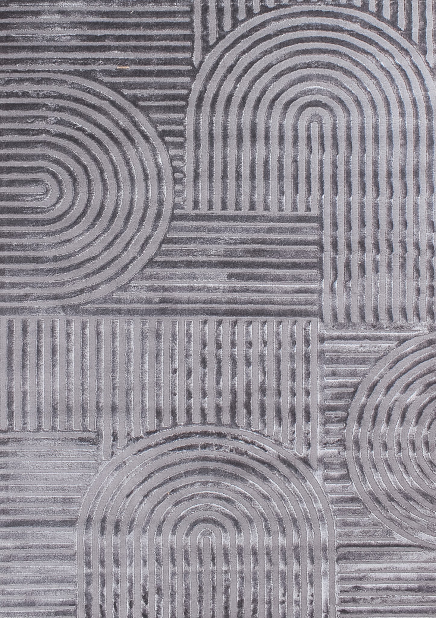 Gray relief pattern rug: BIA163GRI BIANCA