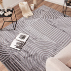 BIANCA - Gray living room rug with arc pattern - BIA163GRI BIANCA