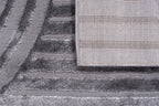 Gray relief pattern rug: BIA163GRI BIANCA
