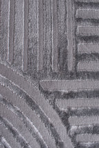 Gray relief pattern rug: BIA163GRI BIANCA