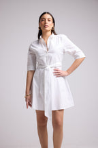 Robe Courte - Biba Court Uni - Blanc