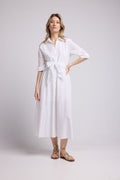 Robe Long Manches Mi Longues - Blanc