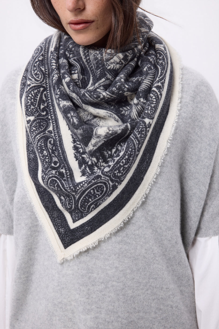 Grand Bandana Grande Serre - Noir - Femme