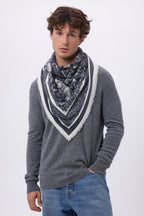 Large Grande Serre Bandana - Black - Men