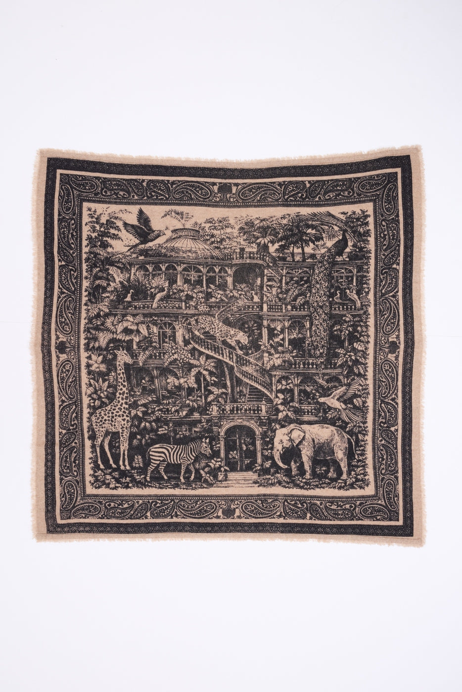 Bandana grande Grande Serre - Beige crema - Mujer