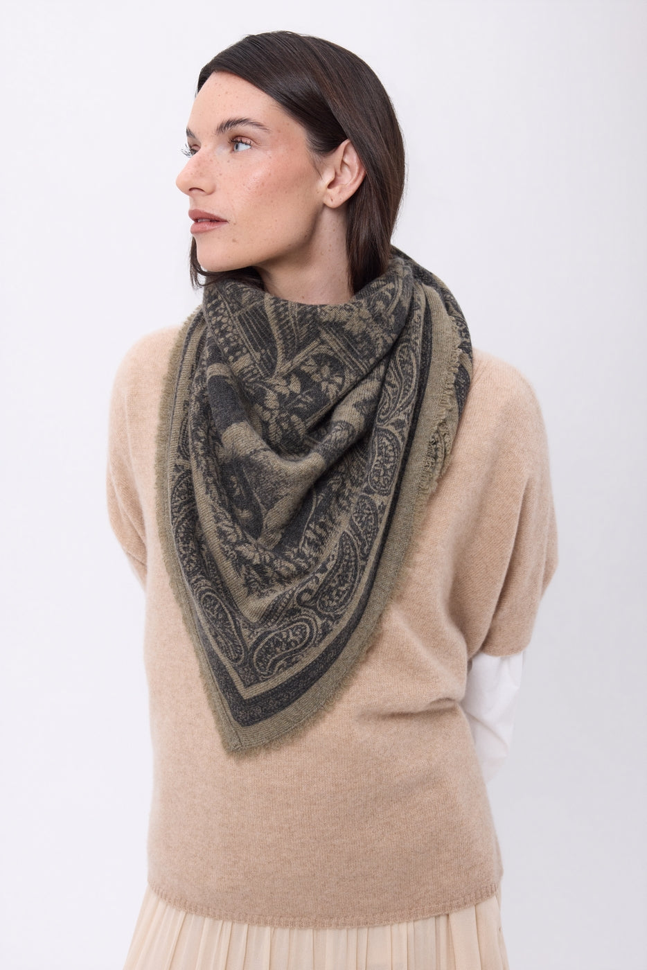 Grand Bandana Grande Serre - Khaki Chine - Homme