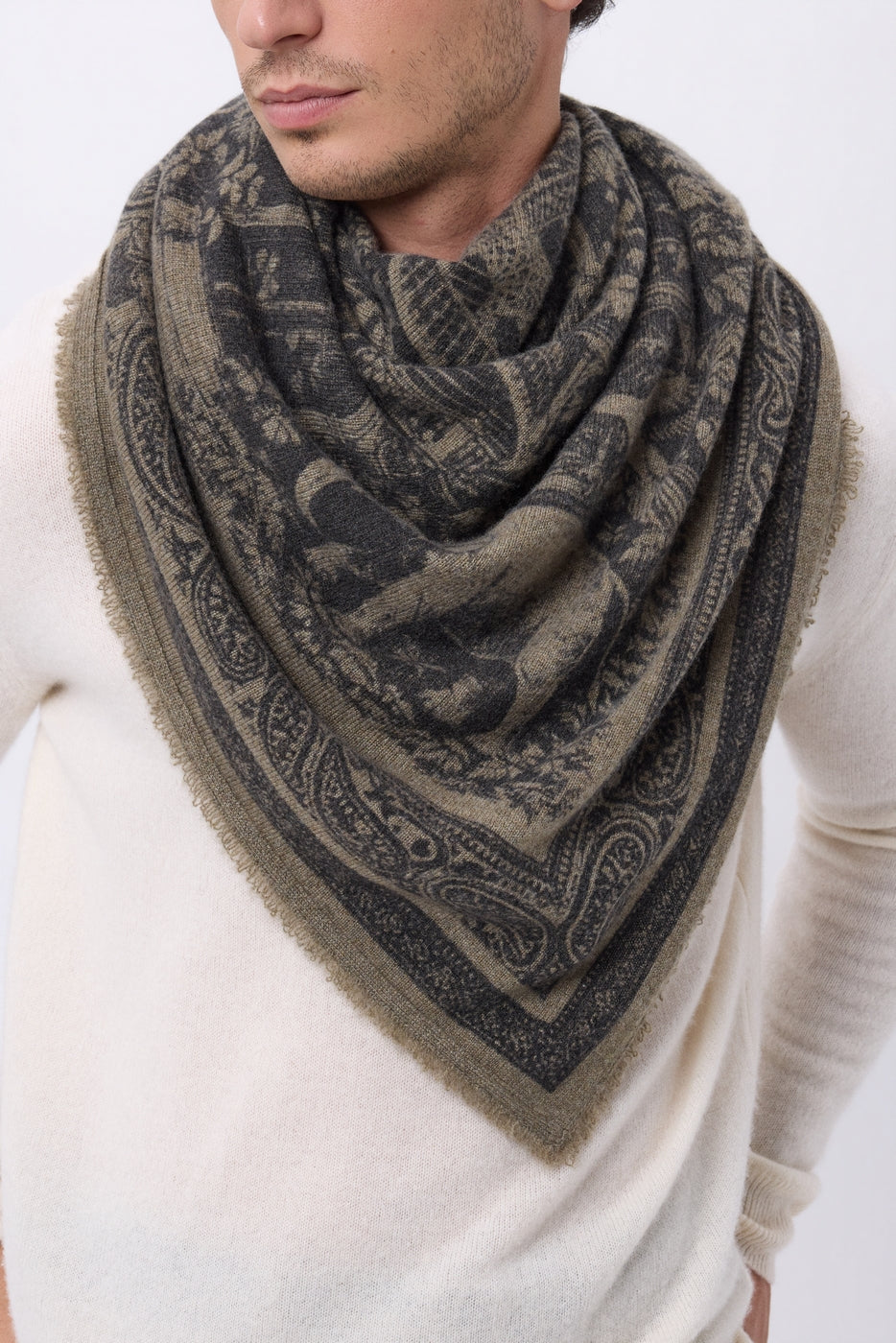 Grand Bandana Grande Serre - Khaki Chine - Homme