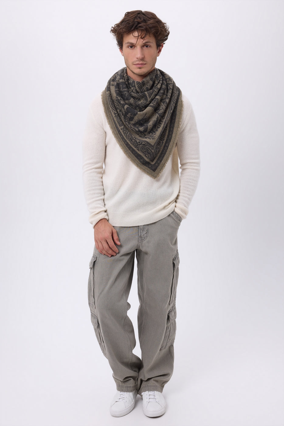 Grand Bandana Grande Serre - Khaki Chine - Homme