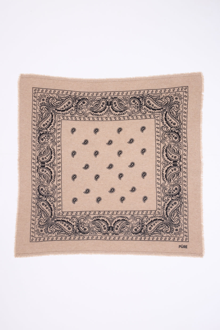 Grand Bandana Presley - Beige Noir - Homme