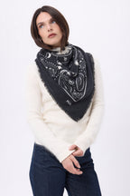 Gran bandana Zodiac - Negro - Mujer