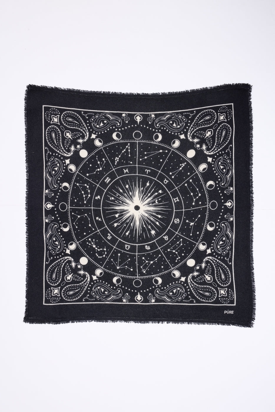 Gran bandana Zodiac - Negro - Mujer