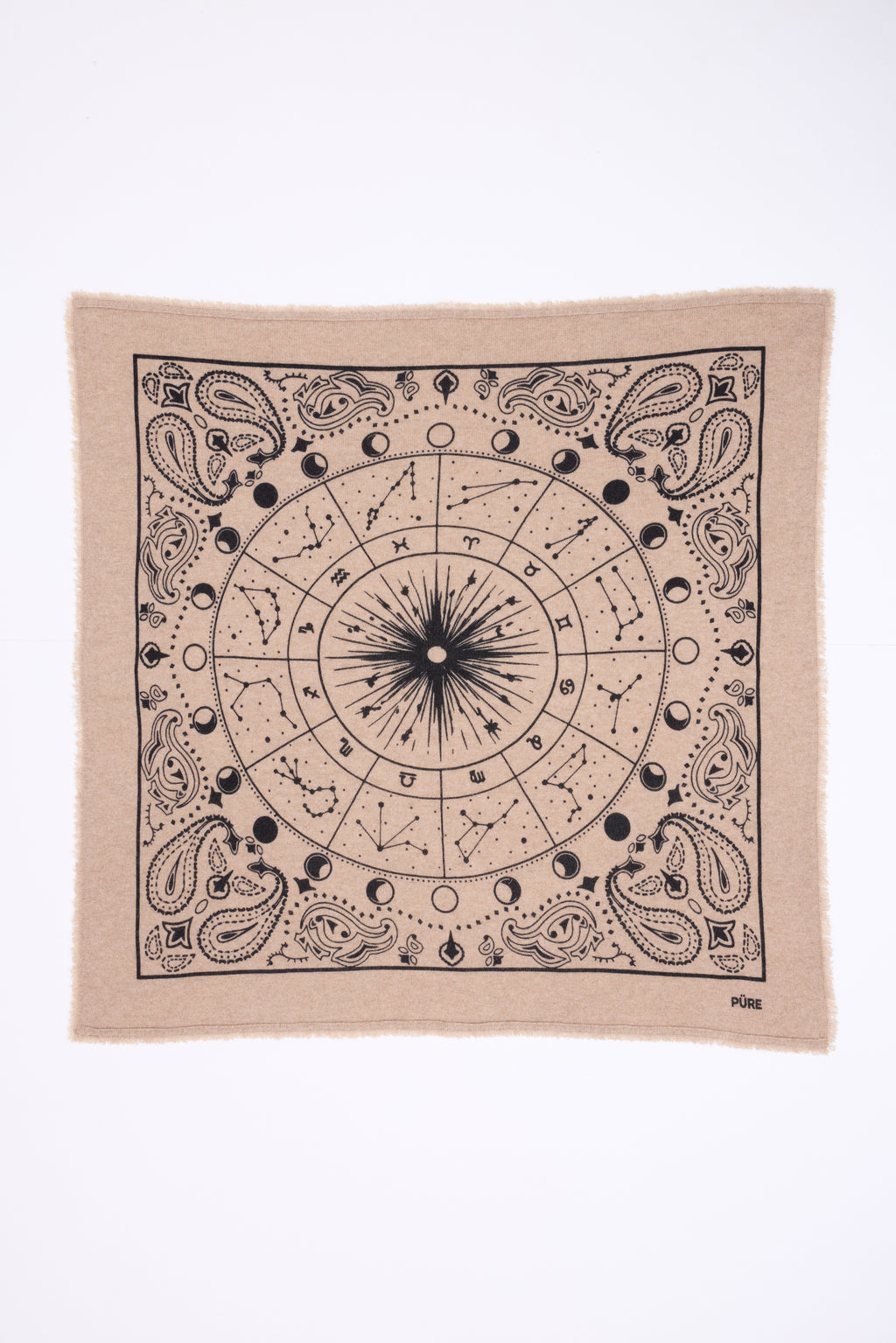 Bandana grande Zodiac - Beige crema - Mujer