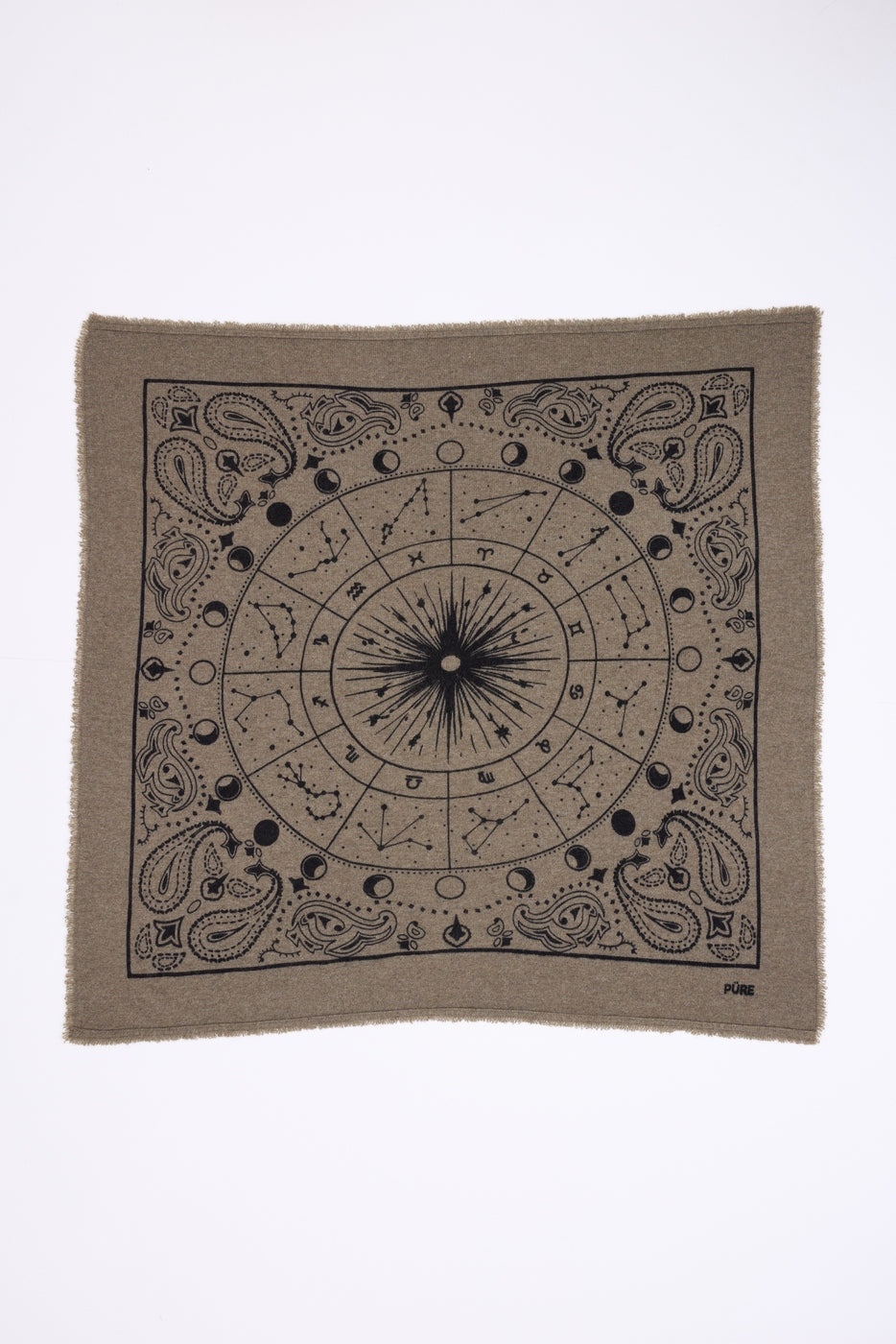 Bandana grande Zodiac - Caqui jaspeado - Hombre