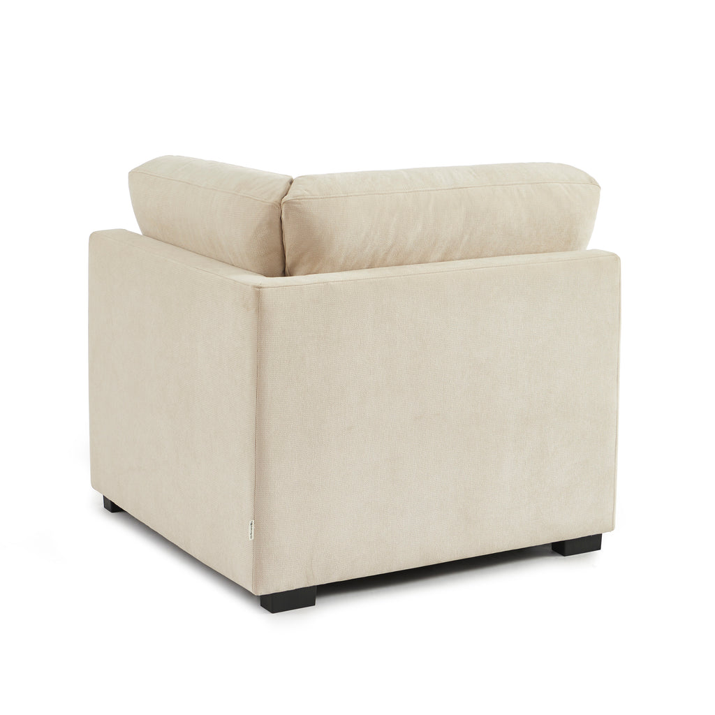 Billie - Sillón Rinconero - Tejido Chenilla - Beige