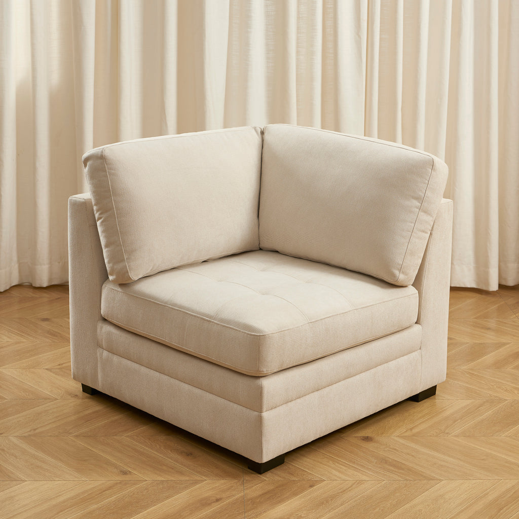 Billie - Sillón Rinconero - Tejido Chenilla - Beige