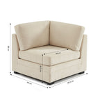 Billie - Sillón Rinconero - Tejido Chenilla - Beige