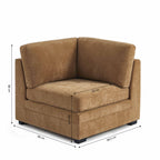 Billie - Sillón Rinconero - Tejido Chenilla Ardilla