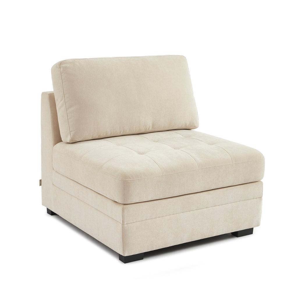 Billie - Butaca Modular 1 Plaza - Tejido Chenilla - Beige