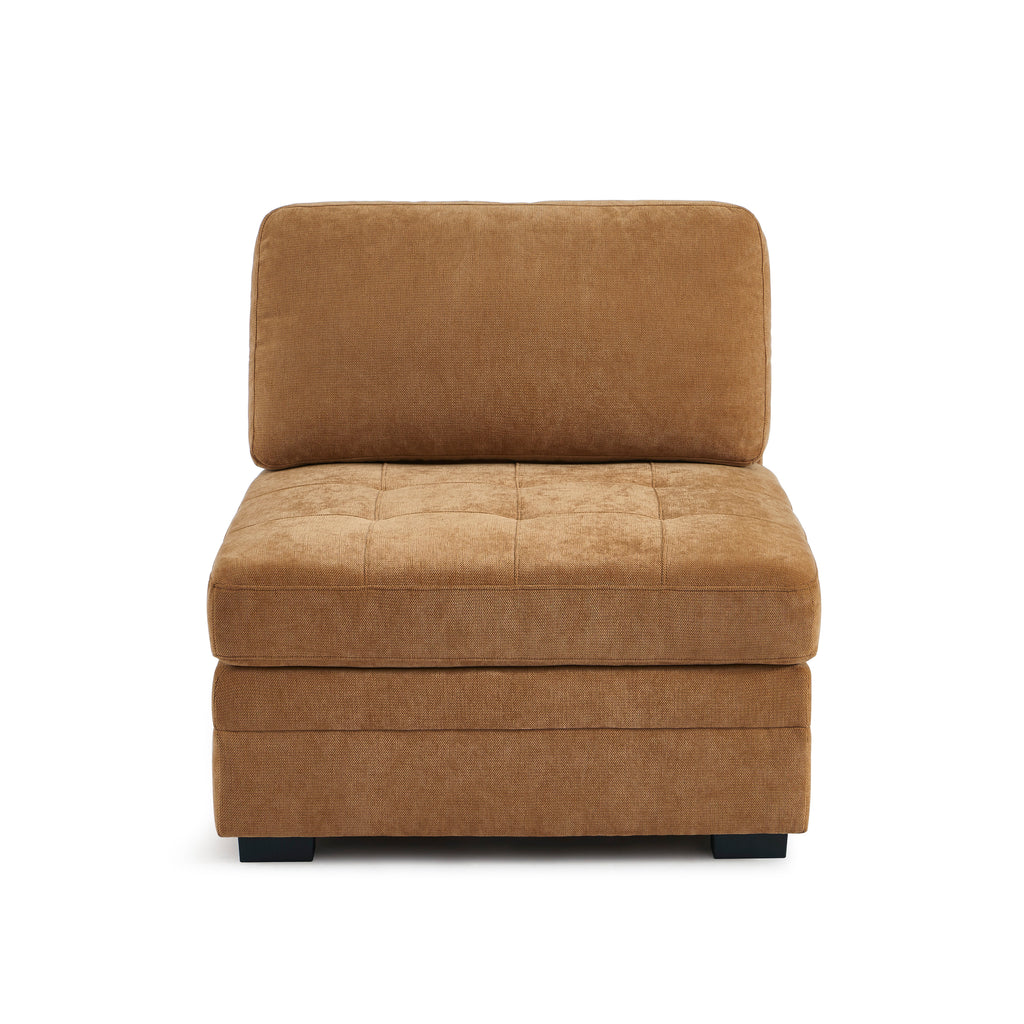 Billie - Modular 1-Seater Armchair - Squirrel Chenille Fabric