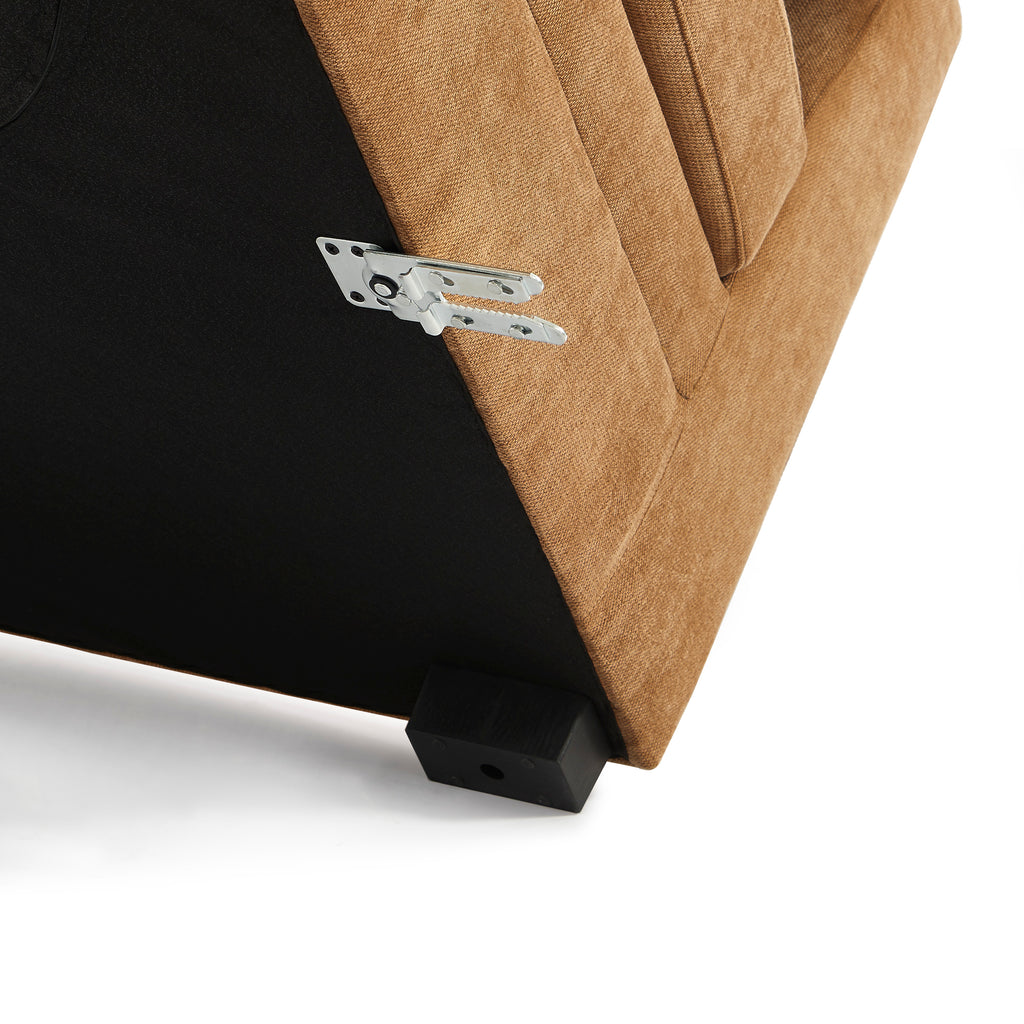 Billie - Modular 1-Seater Armchair - Squirrel Chenille Fabric