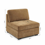 Billie - Modular 1-Seater Armchair - Squirrel Chenille Fabric