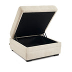 Billie - Footstool - Chenille Fabric - Beige