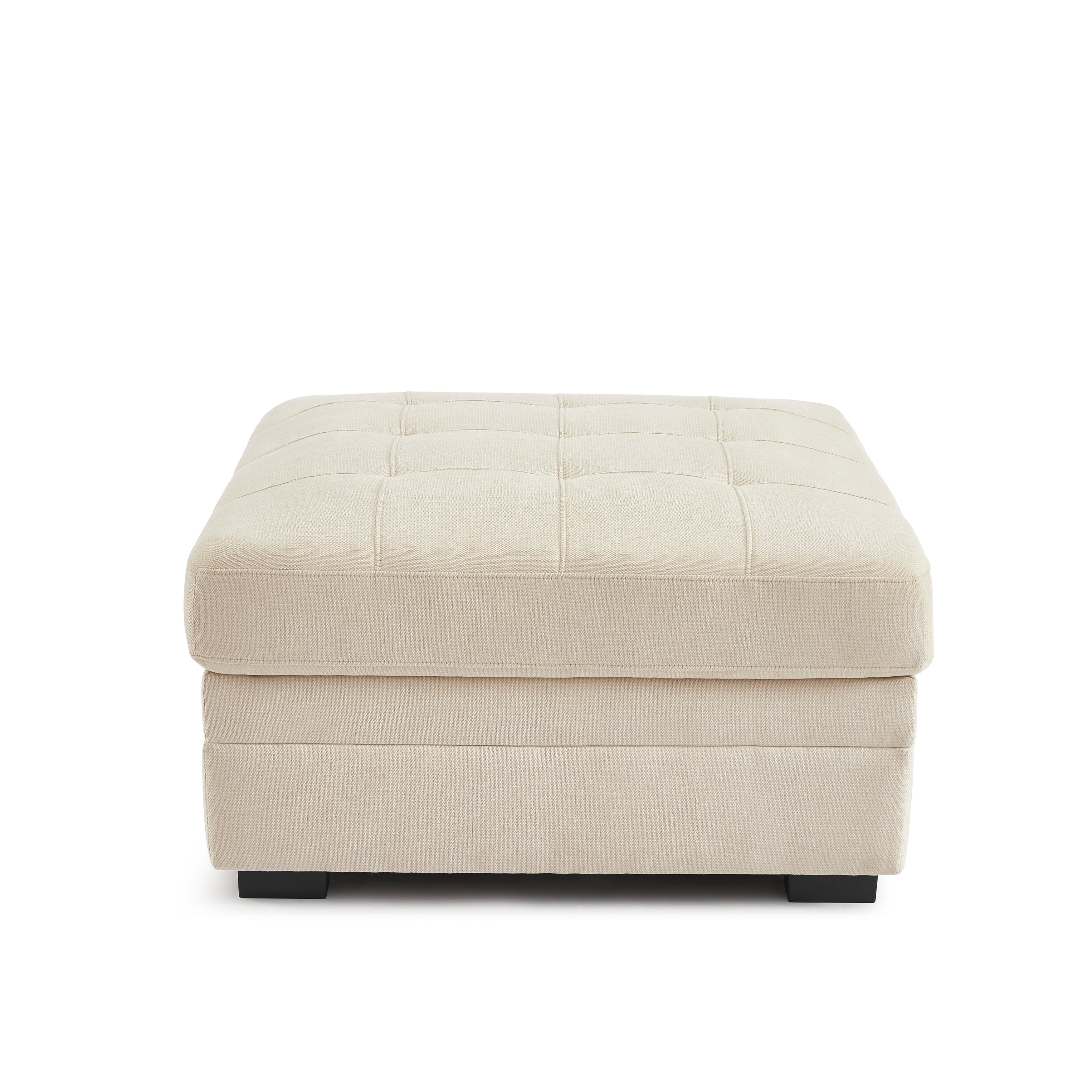 Billie - Footstool - Chenille Fabric - Beige
