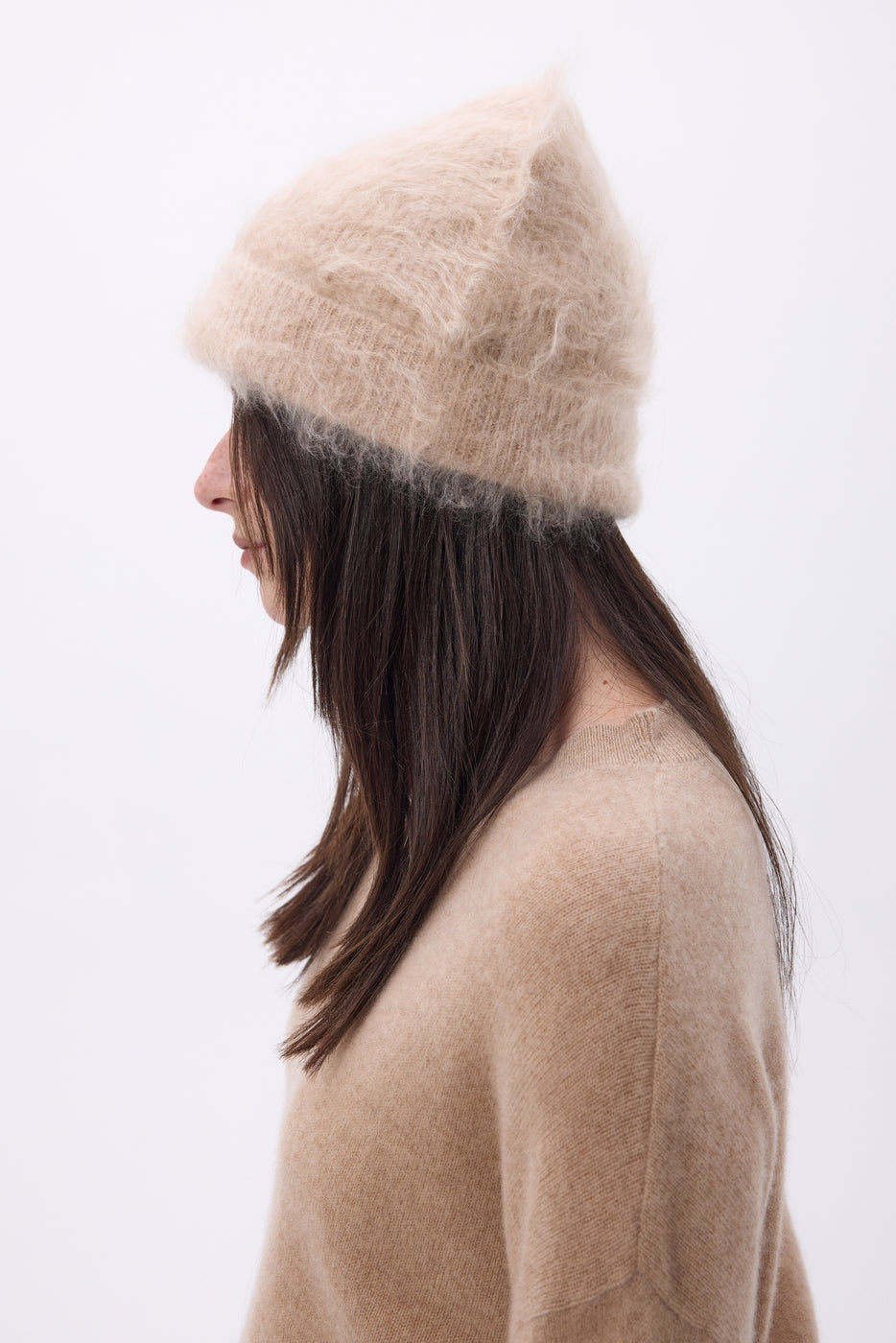 Bonnet – Cachemire Brossé Bill - Beige Creme - Mixte