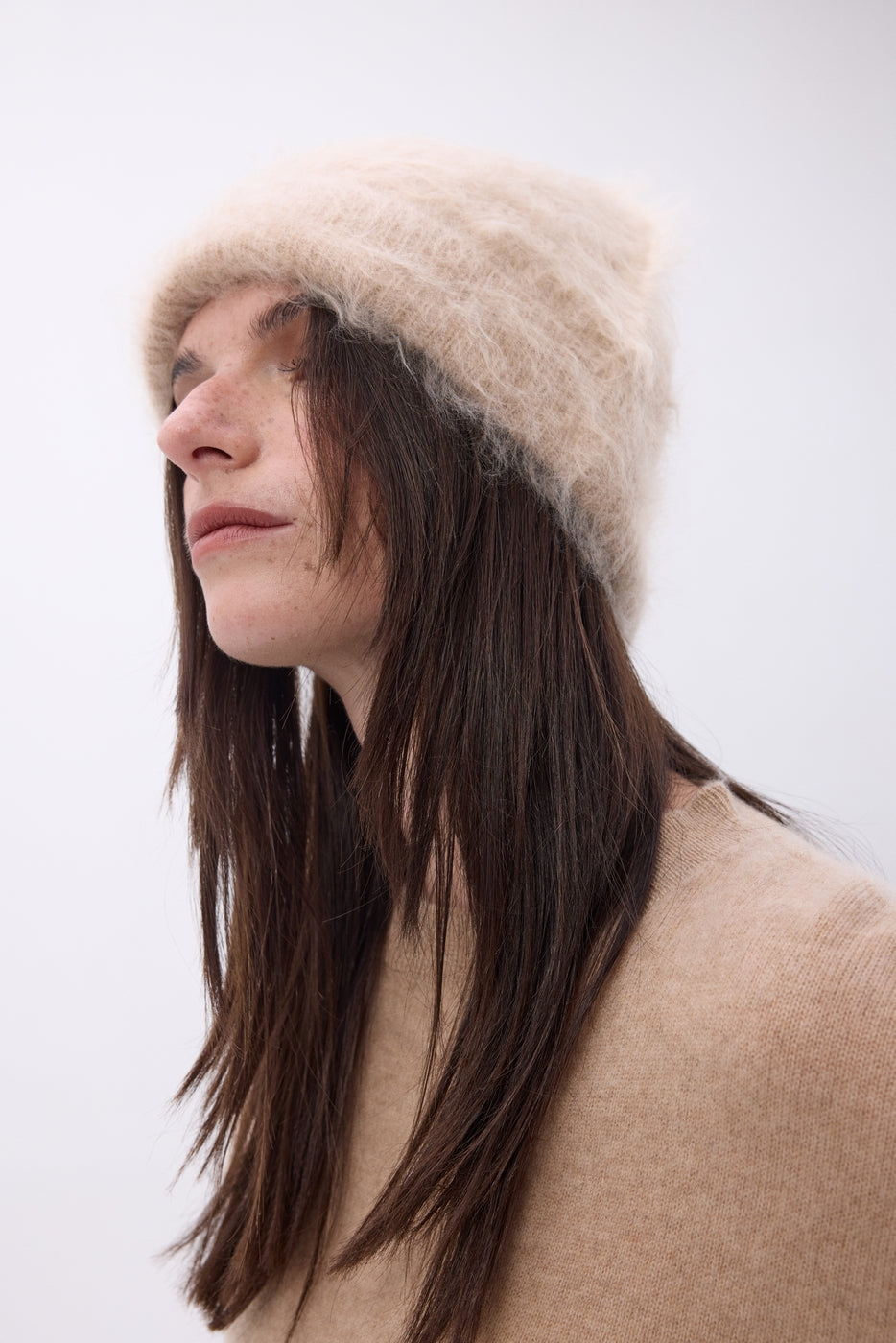 Bonnet – Cachemire Brossé Bill - Beige Creme - Mixte