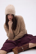 Bonnet – Cachemire Brossé Bill - Beige Creme - Mixte