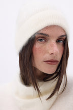 Bonnet – Cachemire Brossé Bill - Blanc - Mixte