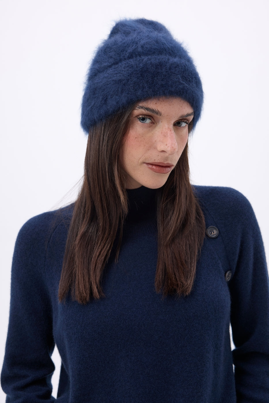 Gorro – Cachemira cepillada Bill - Azul marino - Unisex
