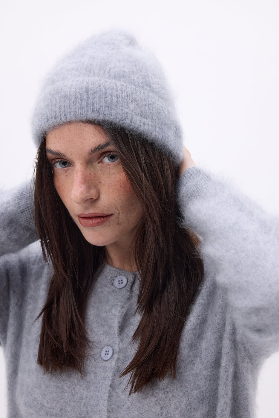 Bonnet – Cachemire Brossé Bill - Gris Clair - Mixte