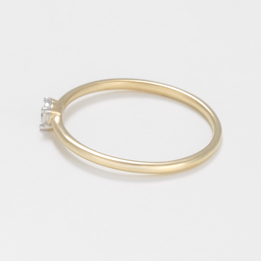 "Fivia" Ring, D 0.02/1 - 375/1000 Yellow Gold