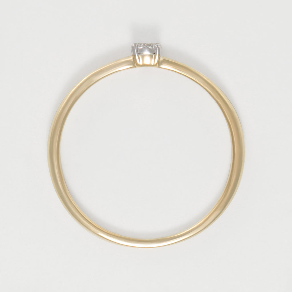 "Fivia" Ring, D 0.02/1 - 375/1000 Yellow Gold