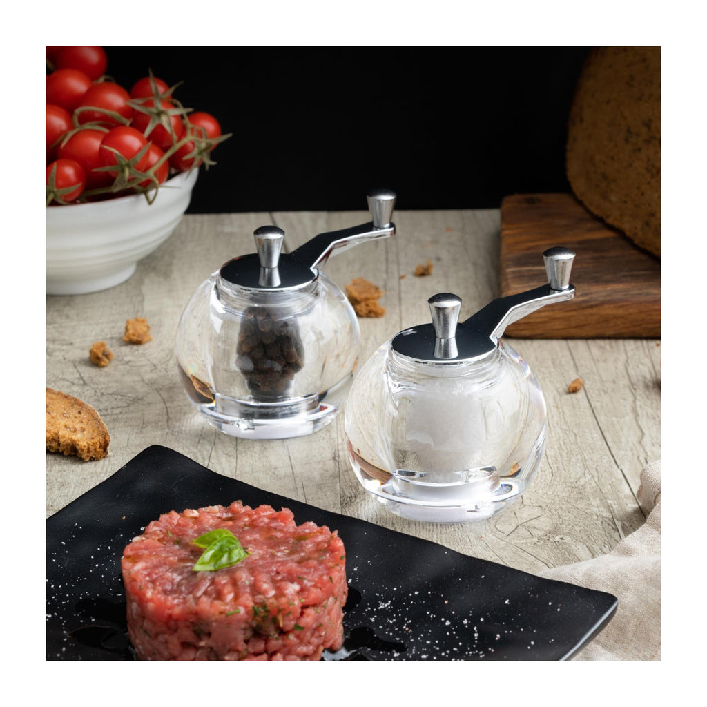 Conjunto De Molinillo De Sal Y Pimienta En Acrílico «Pesaro-Urbino» Con Mango De 9 Cm
