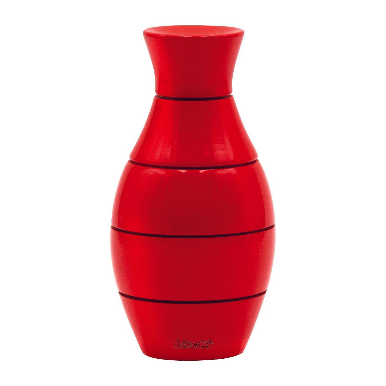 Molinillo de especias « Vaso » de haya lacada roja