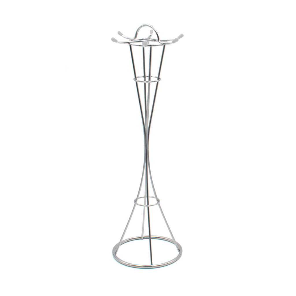 Ensemble De 6 Ustensiles De Cuisine En Silicone Blanc Pierre Avec Support Métallique.