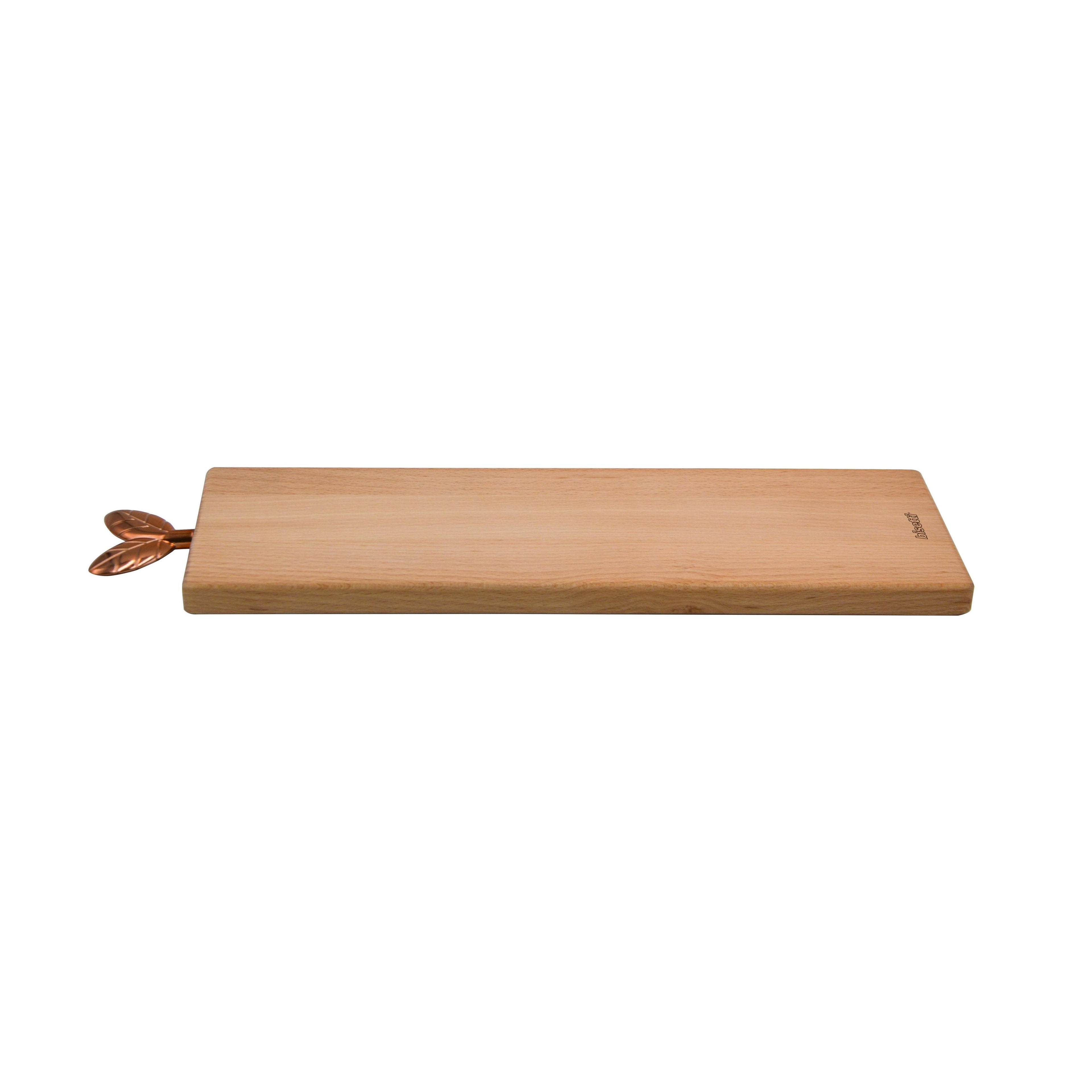 « Printemps D’Or » Planche De Salami De Hêtre Huilé Naturel 40X11X2 Cm