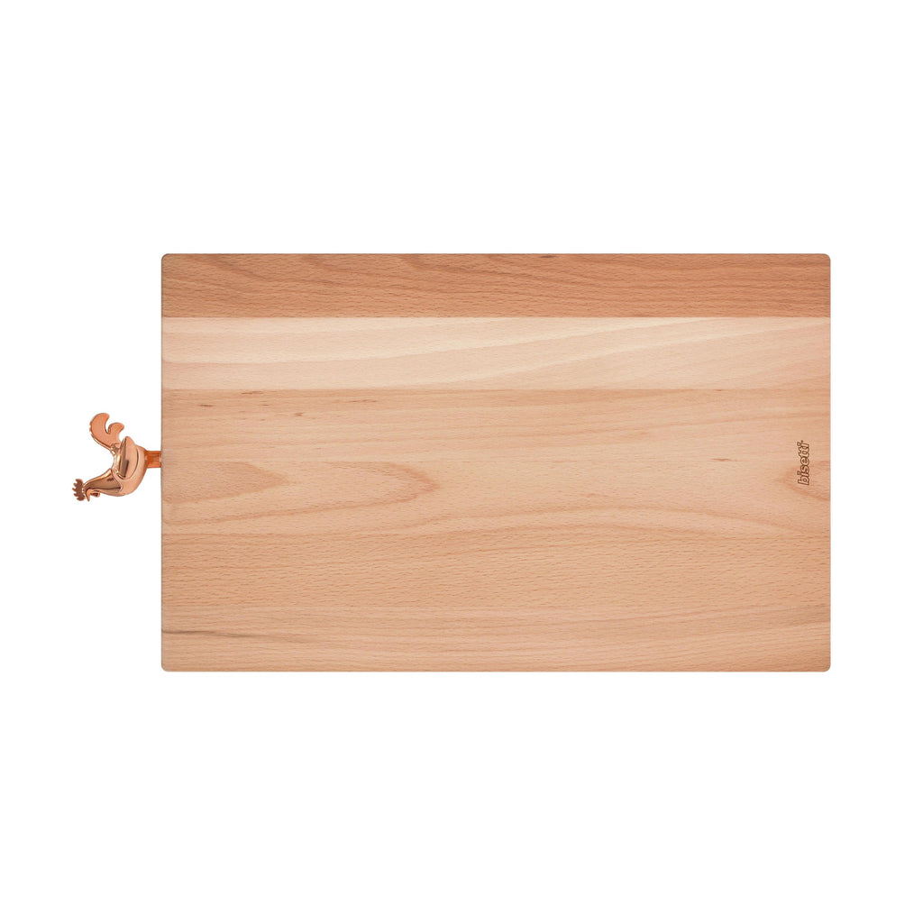 Planche À Découper « Cocorico » En Hêtre Huilé Naturel 40X23X2 Cm