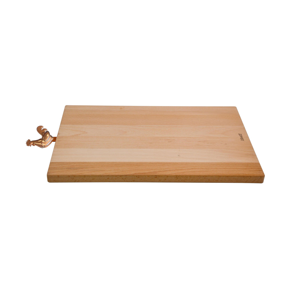 Planche À Découper « Cocorico » En Hêtre Huilé Naturel 40X23X2 Cm