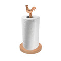Porte-Rouleau « Cocorico » En Hêtre Huilé Naturel Ø15 X H.31 Cm