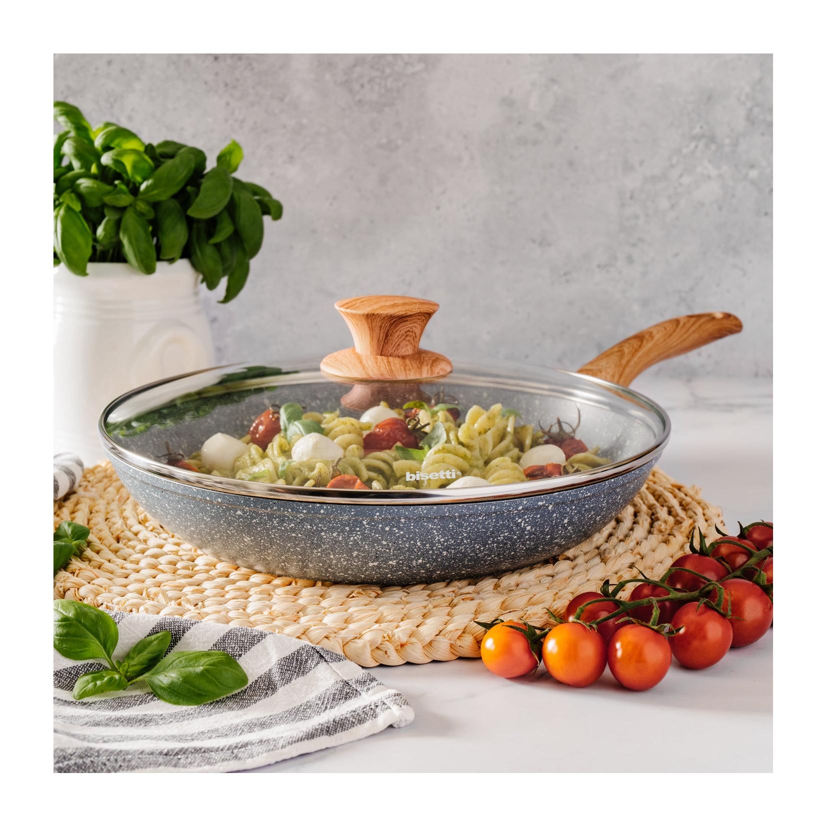 Sartén Ø 28 cm « Piedra Gourmet » con mango de madera