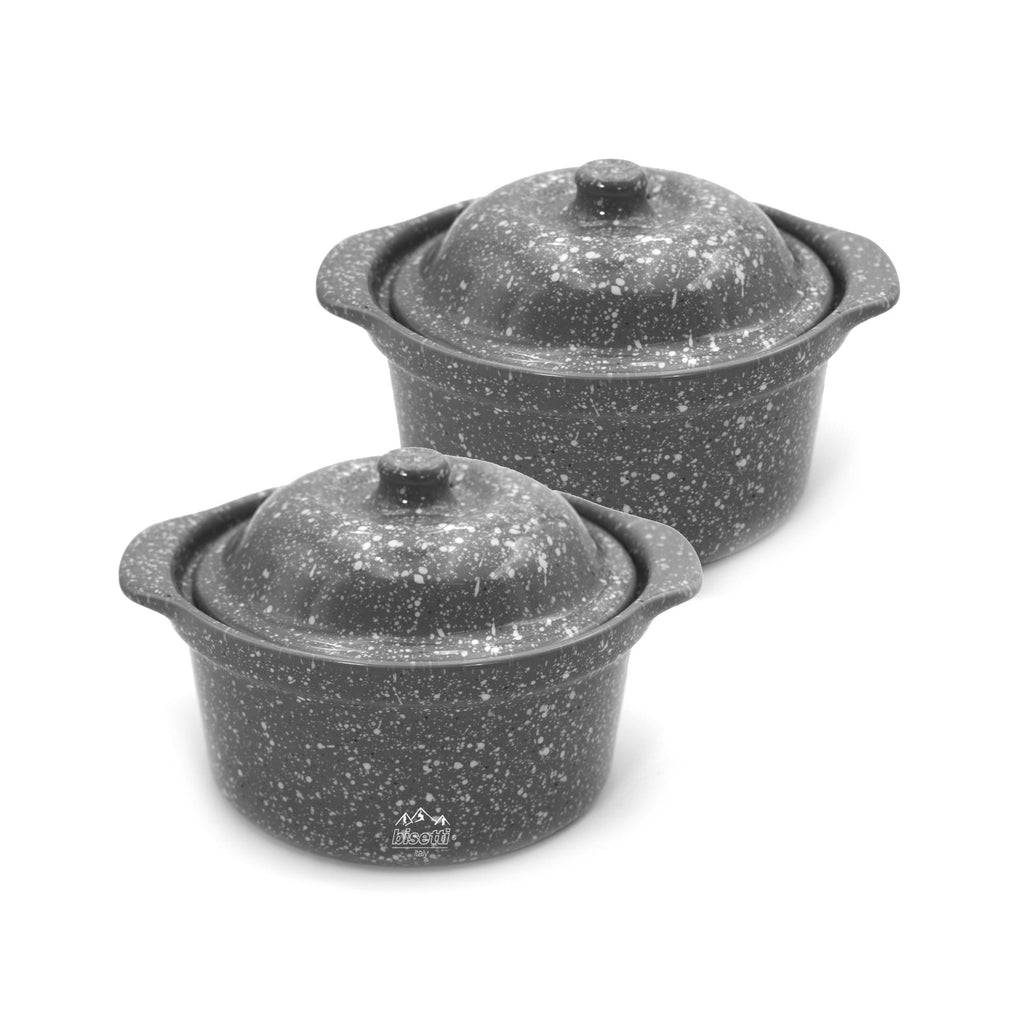 Set de 2 piezas. Mini cocotte Pierre Gourmet de gres de alta resistencia